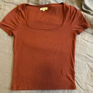 Madewell T-shirt dark red size small